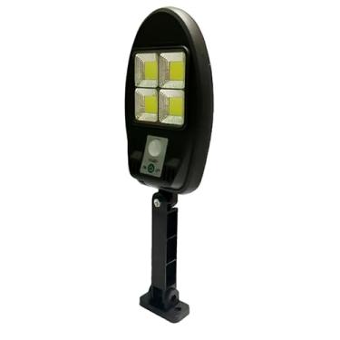 Imagem de Luminária Solar LED com Sensor de Movimento, Luz Branca Fria, 48 LEDs, 15W, Preto, Proteção IP65, Instalação na Parede, 17cm x 12,5cm, Bateria Recarregável