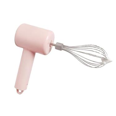 Imagem de Aqur2020 Misturador de Mão Recarregável Usb, Misturador Portátil de 3 Velocidades Com Dois Batedores para Ovos Cremosos e Massa, Batedor de Cozinha Ergonômico Compacto (Rósea)