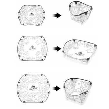 Imagem de Chenshuo Conjunto de pratos de tigela dobrável, utensílios de mesa de acampamento portátil, prato dobrável sem material de grau alimentício para jogos ao ar livre, reuniões de família, viagens de
