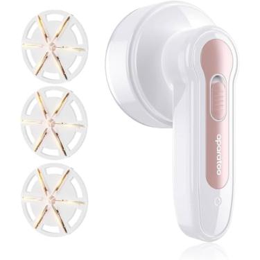 Imagem de Barbeador de tecido, removedor de fiapos, barbeador de fiapos com 3 lâminas substituíveis, barbeador de suéter, barbeador de roupas, removedor de bolinhas de tecido, barbeador de tecido recarregável