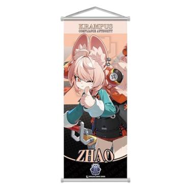 Imagem de Rainteam Pôster Zona Zero Zenless para amantes de jogos pendurado na parede impressão HD artística rolagem tela pôster de personagens para sala de estar quarto decoração interna (Zhao)