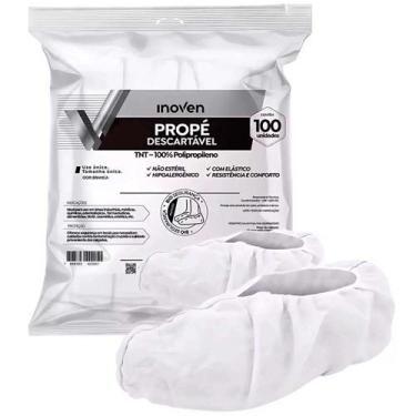 Imagem de Protetor Para Pés Descartável Propé Tnt Branco 100 Unidades - Inoven