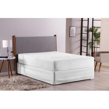 Imagem de Lençol com Elástico de Flanel Cama de Casal Avulso 1 Peça 100% poliést