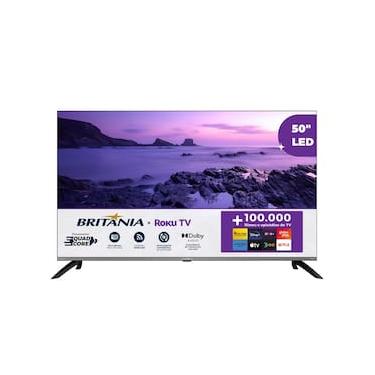 Imagem de Smart TV 50” 4K UHD Britânia B50CRA Roku TV HDR10 Dolby Audio Space Gray