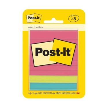 Imagem de POST-IT Cascata Pautado 76MM X 76MM 3 Blocos
