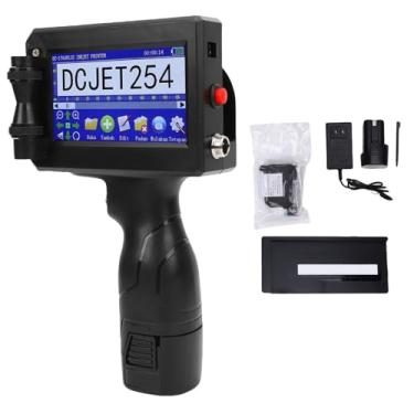 Imagem de Naroote Pistola de Impressora a Jato de Tinta Portátil, Multilíngue Com Tela de Toque HD e Cartucho de Tinta de Secagem Rápida para Número de Texto Código Bidimensional
