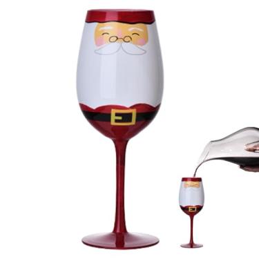 Imagem de Copos de Natal para bebidas, Copos de vinho para férias,Taças de Natal para Vinho Tinto com Haste | Peça central de mesa engraçada para decoração de copos de Natal para suco de champanhe de vinho
