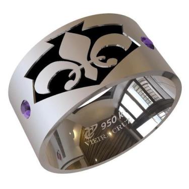 Imagem de Anel de Formatura em Prata de Letras em Prata 950K - Vieira Cruz Joias