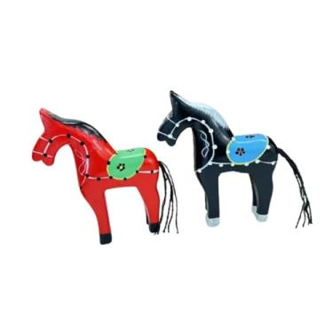 Imagem de Ｂｅｓｇａ Estatueta de Cavalo de Madeira, Escultura Portátil, Ornamento para Mesa, Centro de Sala de Estar, Decoração de Armário ou Mesa de Cabeceira