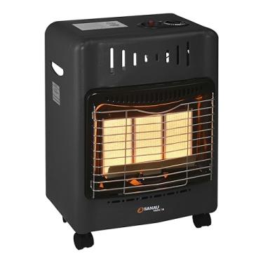 Imagem de SANAUVULCAN Aquecedor de propano de 18.000 BTU para garagens, canteiros de obras e pátios, aquecedor de garagem a propano silencioso com regulador de gás e mangueira, área de aquecimento de até 450