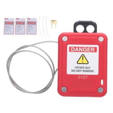 Imagem de LiebeWH Bloqueio de Etiquetagem de Bloqueio de Cabo Ajustável Cadeado de Automático de Fio para Energia Elétrica