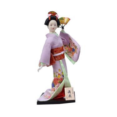 Imagem de Wswqop Boneca Gueixa Japonesa de Quimono de 30 Cm, Estátua Tradicional, Decoração de Mesa, Artesanato para Escritório, Estatueta Kabuki Asiática para Casa de, tolet, Tamanho real