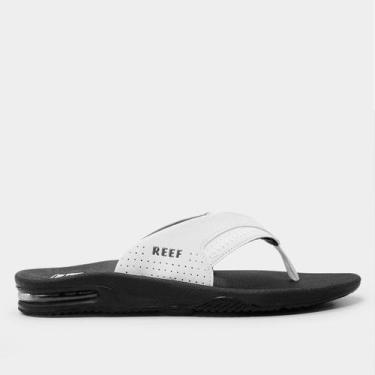 Imagem de Chinelo Reef Fanning Masculino, Cinza, Branco, 40