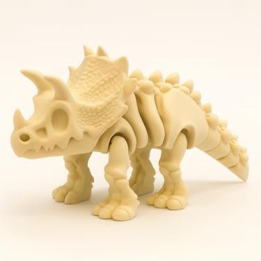 Imagem de Dinossauros Articulados Toy Art, Miniaturas e Figuras Dino 3D Colecionáveis, Brinquedos, Peças Lúdicas Decorativas, Vários Modelos, Criaturas Pré-Históricas, Pterossauros (Triceraptoss)
