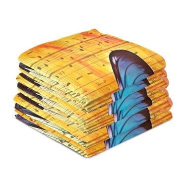 Imagem de Wassud Toalhas de cozinha borboleta azul toalhas de prato de cozinha pacote com 6 panos de prato macios com laço para pendurar toalha de mão super absorvente de secagem rápida toalhas de chá de mesa