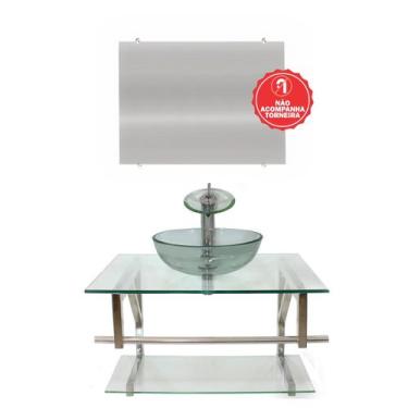 Imagem de Gabinete de Vidro 70cm para Banheiro Bulgária - EKASA, Incolor