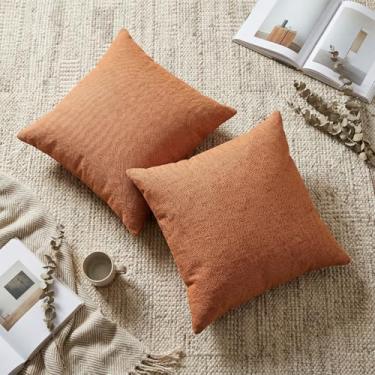 Imagem de Kit 2 Capas De Almofadas Decorativas 60x60 Grande Linho Terracota Premium