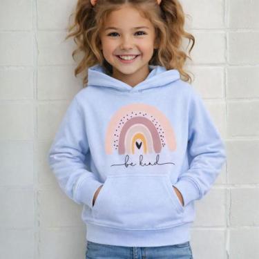 Imagem de Moletom Canguru Infantil Estampa Arco Iris Be Hind 1035 Para Escola Bá