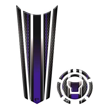 Imagem de Protetor Tanque E Bocal Gravatona Honda Listra Acima 2018 Azul