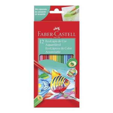 Imagem de Lápis De Cor Ecolápis Aquarelável 120212g 12 Cores - Faber Castell