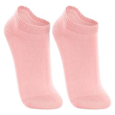Imagem de Kit 2 Meia Cano Curto Lupo Feminino 4572-088, Rosa, Rosa, 34-39