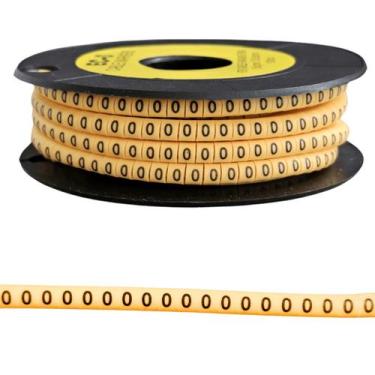 Imagem de Anilha Número 0 Identificador Cabo 0,75mm a 1,5mm 1000 Peças - Stark E