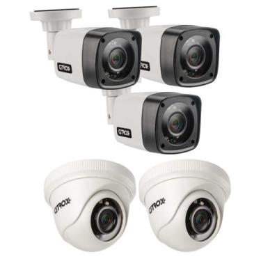 Imagem de Kit 5 Cameras Externa/Interna 20M 4X1 Infravermelho 1Mp 2,8Mm - Citrox