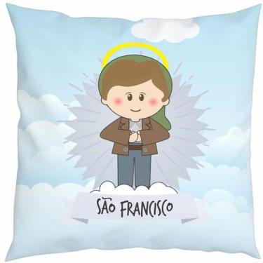 Imagem de Almofada Com Enchimento Oração Santinho Pastorinhos São Francisco - Fa