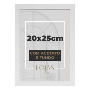 Imagem de Moldura Quadro 20x25cm Com Acetato Fotografia Poster Retrato - Branco 