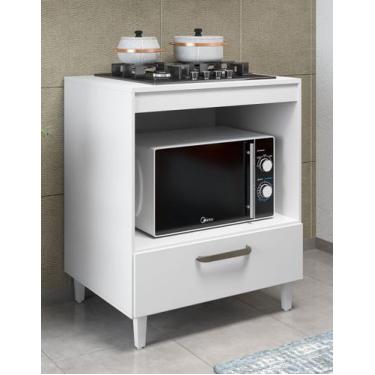Imagem de Balcão De Cozinha Compacta Móvel Fogão Cooktop 70x50x82,5cm Armário Pe