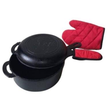 Imagem de Conjunto Multiuso Ferro Forno Holandês Panela e Frigideira RIG