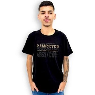Imagem de Camiseta Masculina Oversized Gangster Estampada Manga Curta-Masculino