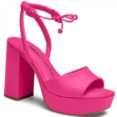 Imagem de Sandália Dakota Plataforma Salto Alto Bloco Amarração Feminino Y0272-Feminino