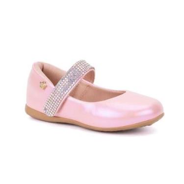 Imagem de Sapatilha Infantil Menina Bico Redondo Tira De Strass-Feminino