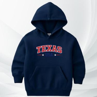 Imagem de Moletom Infantil Texas USA Moleton Com Capuz Estilo College Americano Inverno Blusão Casaco-Unissex