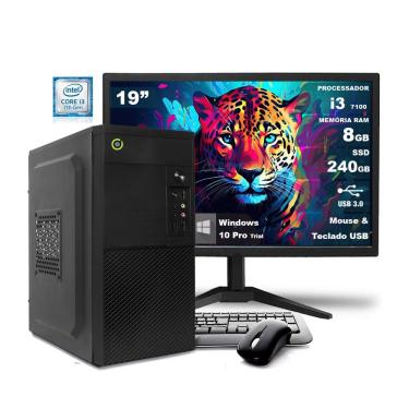 Imagem de Computador On Corp Completo i3 7ª Geração 8GB RAM 240GB SSD Win10 Monitor 19