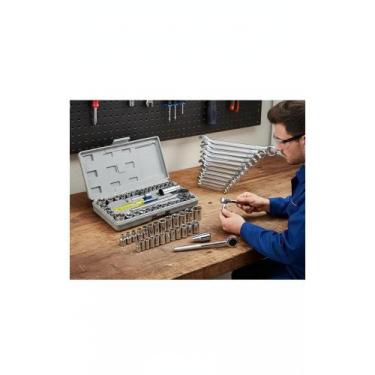 Imagem de Kit 52 Peças: Soquete Catraca + Chaves Combinadas Aço - Congratulation