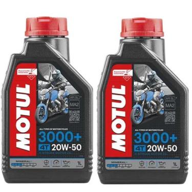 Imagem de Óleo Motul 3000 4t Mineral 20w50 2 Litros Para Moto