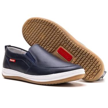 Imagem de Sapatênis Masculino Casual Couro Legítimo Confortável Tamanho:42Cor:Az