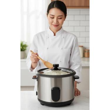 Imagem de Panela Arroz Elétrica 8 Xíc. 127V Coz. Vapor Antiaderente - Congratula