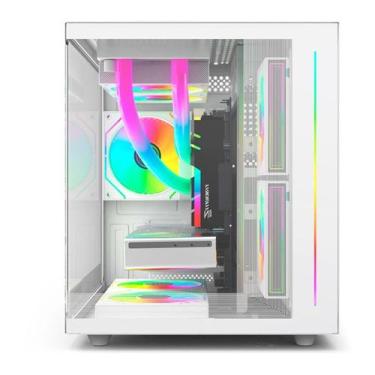 Imagem de Gabinete Sem Fonte C3Tech Gaming Aquarius MT-G810WH Branco - C3 TECH