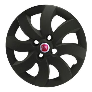 Imagem de Calota Aro 14 Attractive Novo Uno Palio Idea Siena Fiat Grafite Fosco 