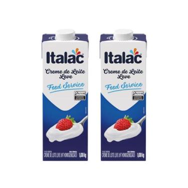 Imagem de Creme De Leite Leve Com Tampa Italac 1,030kg Kit c/ 2