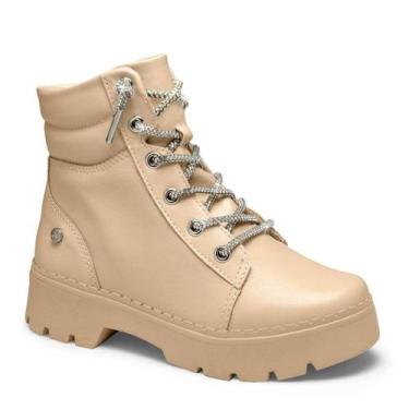 Imagem de Bota Pink Cats Coturno - Feminina, Marfim, 29