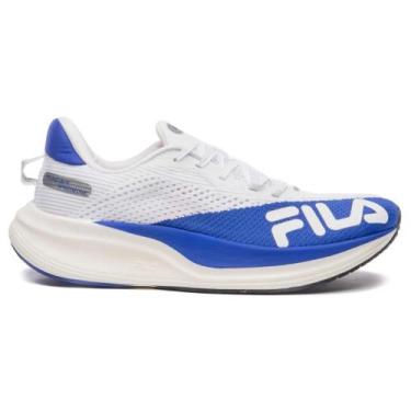 Imagem de Tênis Fila Racer Speedzone Feminino, 33, Branco, Azul