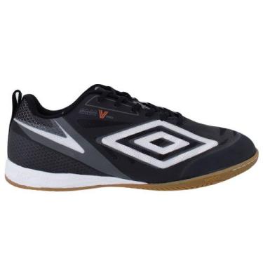 Imagem de Tênis Umbro Futsal Sala V Bump Pro Masculino, Preto, Branco, 44