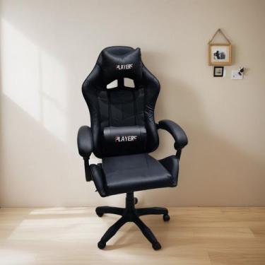 Imagem de Cadeira Gamer Racer Plus Bulk Preta - Conforto e Ergonomia para Jogos 