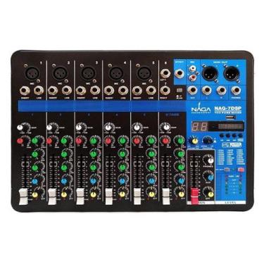 Imagem de Mesa de Som Naga 7 Canais Mixer Interface p Live e Placa de Audio - Mx