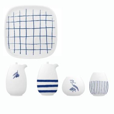 Imagem de Galheteiro Em Porcelana Bold No Fundo Do Prato 5 Peças Germer