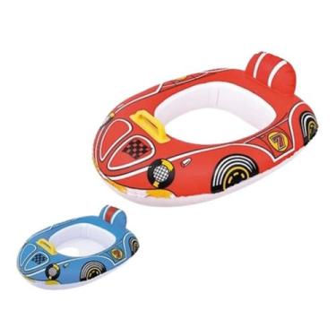 Imagem de Boia/Bote inflável fralda com encosto e pegador Carro F1 infantil - We